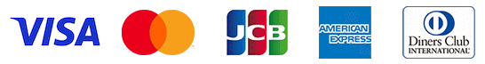 VISA／MASTER／JCB／AMEX／Diners
